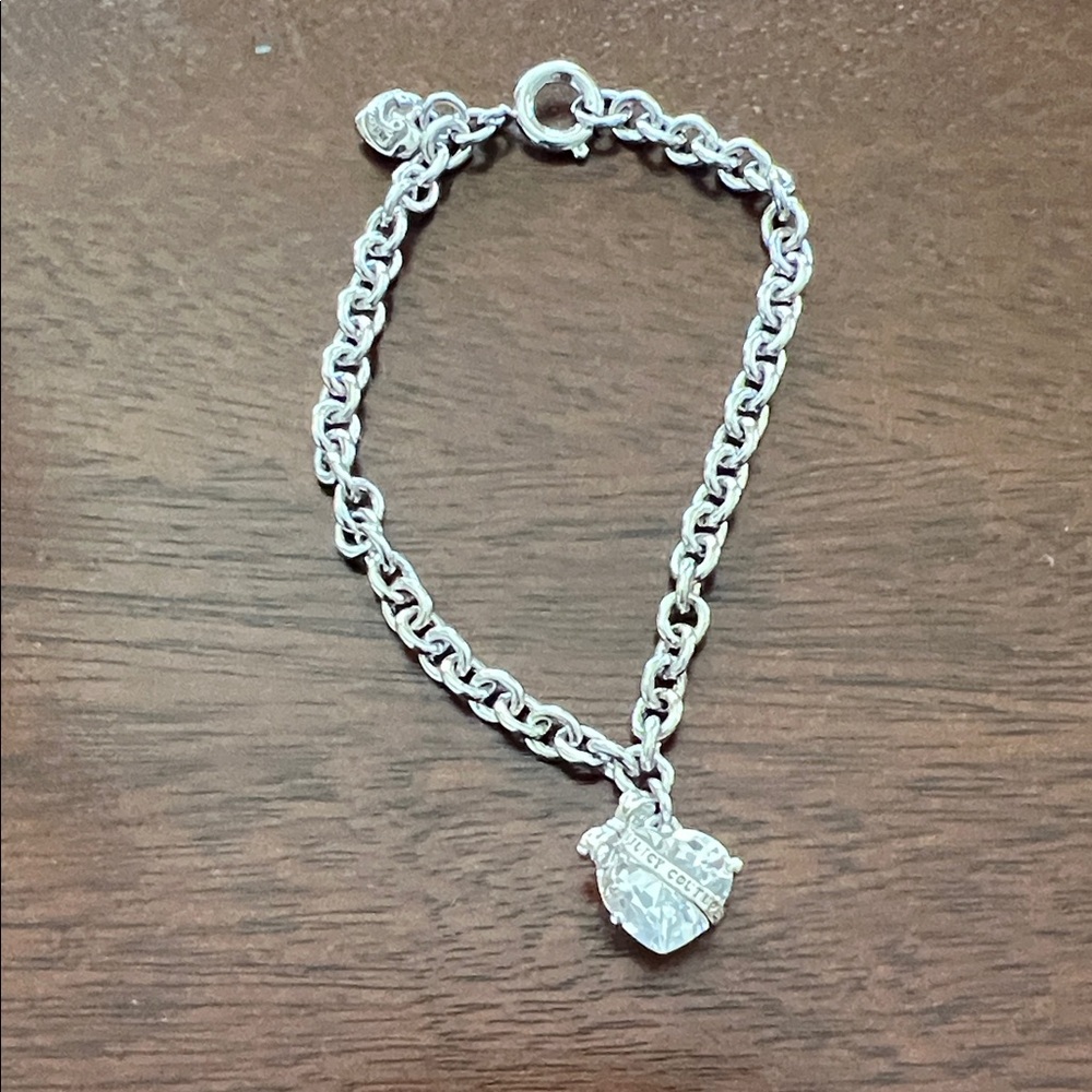 Juicy Couture Silver Heart Charm Bracelet - Picture 1 of 4